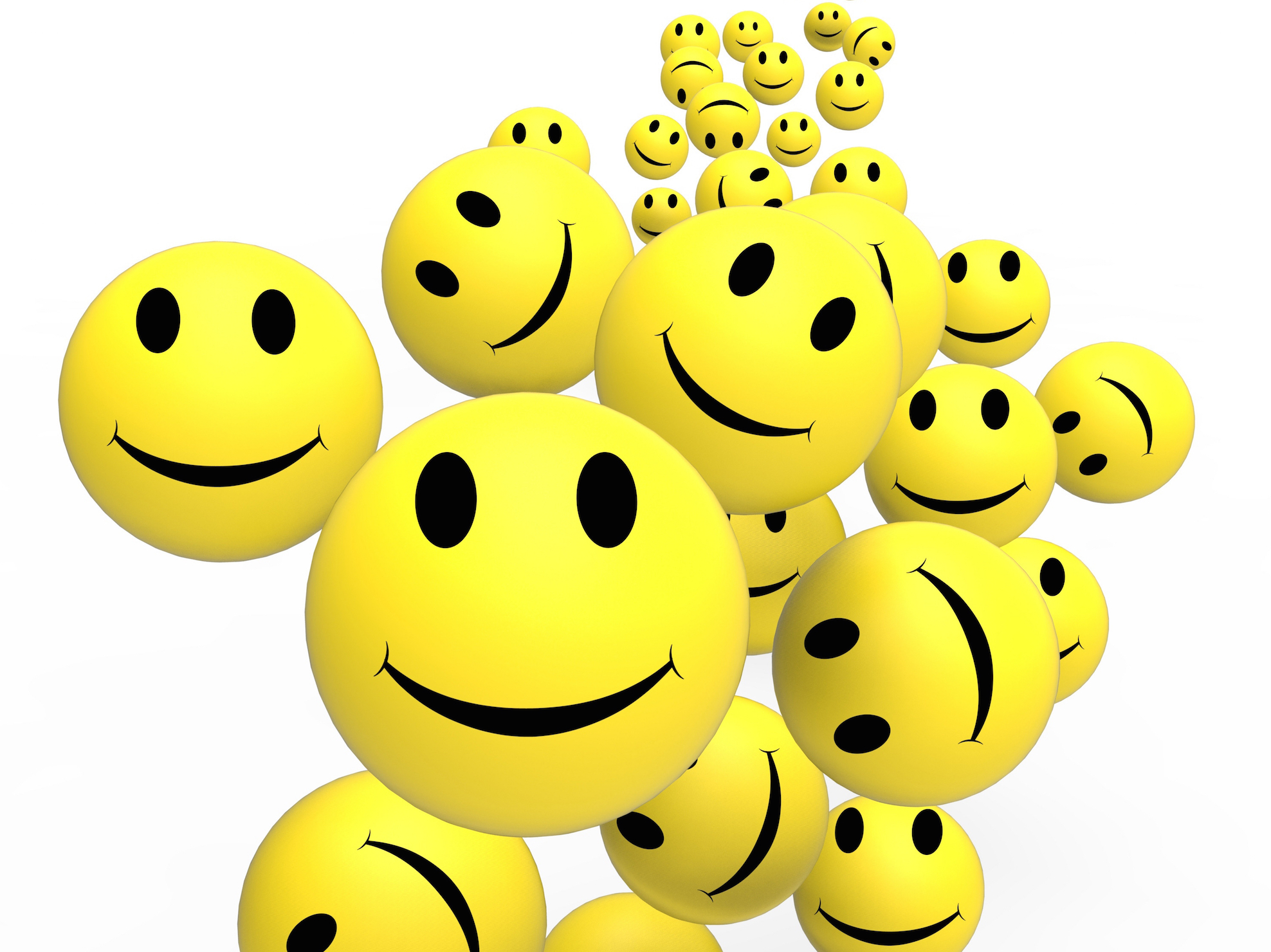 Smileys Show Happy Cheerful And Positive Faces.